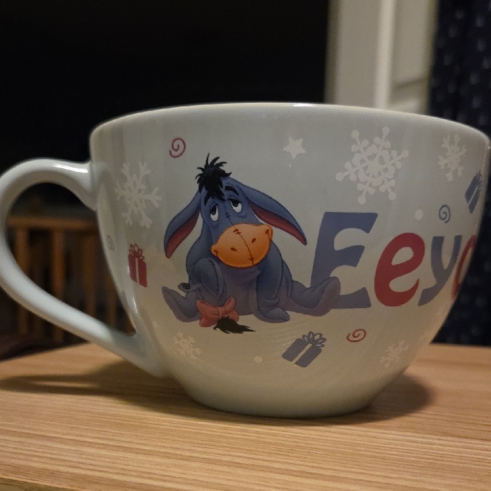 Disney Large Eeyore Winter Holiday Ceramic Mug
